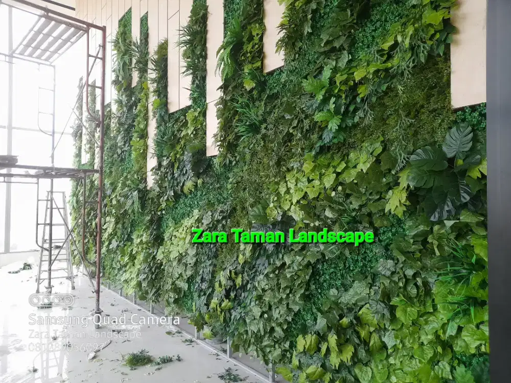 Vertical Sintetis Taman Vertical Daun Sintetis bukan daun dolar polos