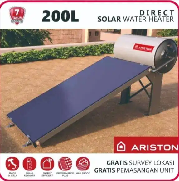 Pemanas Air Solar Water Heater Ariston DR2 kapasitas 200 Liter