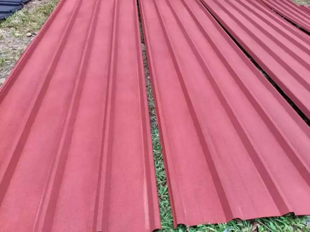 Ready atap spandek pasir warna merah dan hitam