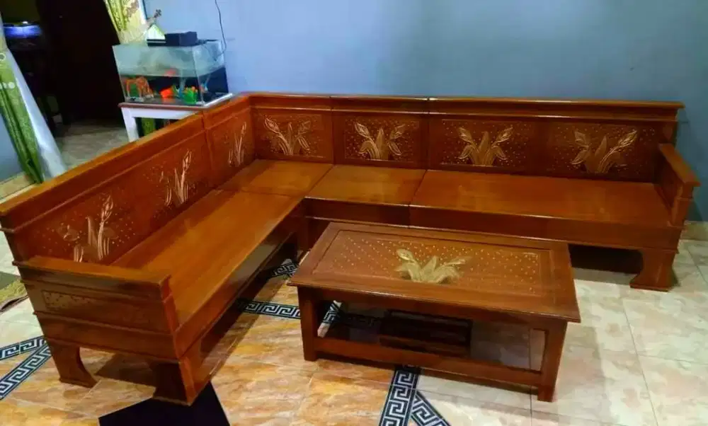 Kursi tamu meja tamu kursi sudut meja sudut meja L kursi L