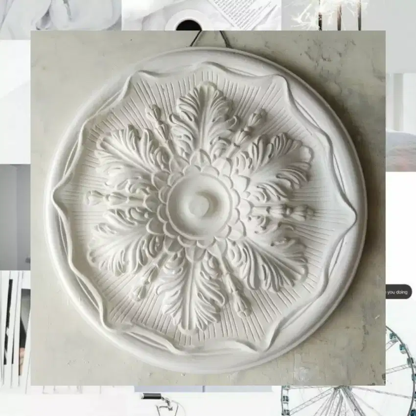 Ornamen Lampu Gypsum