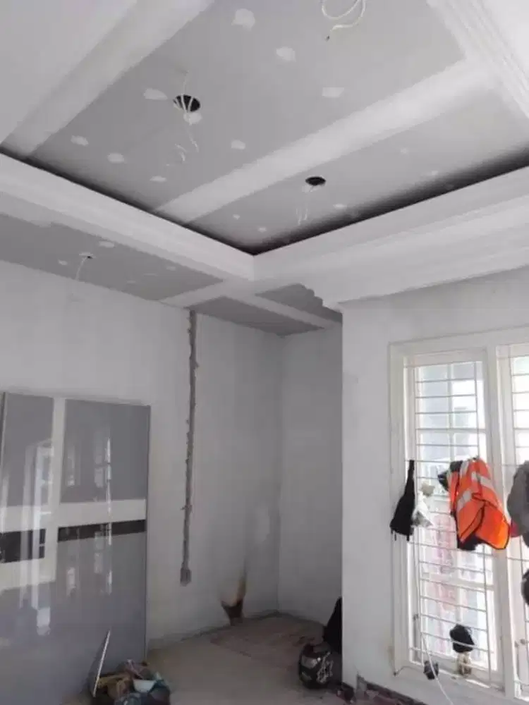 pasang plapon gypsum partisi sekat ruangan