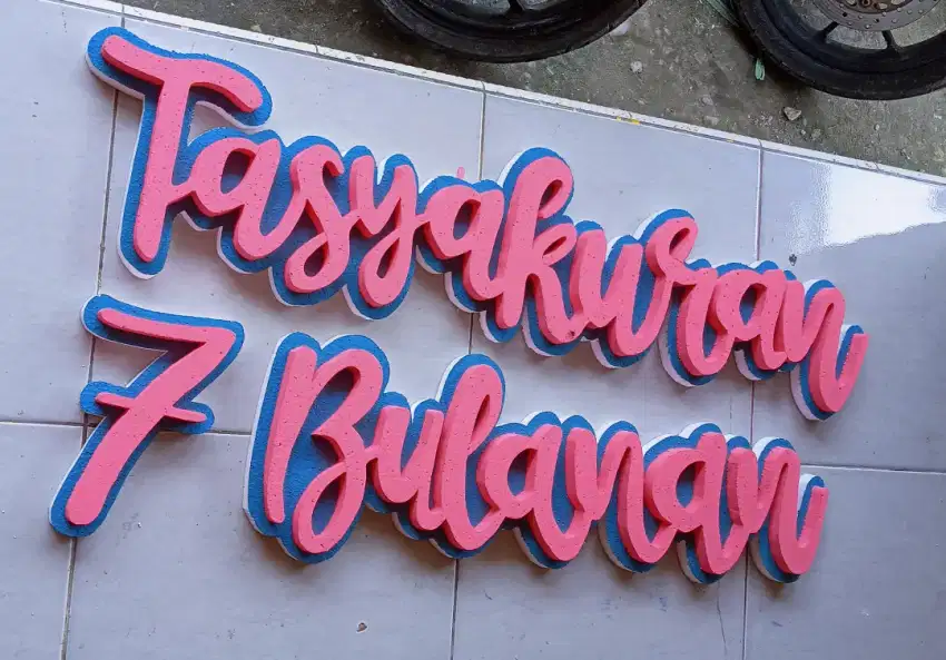 Art 3D tulisan Styrofoam Dekorasi