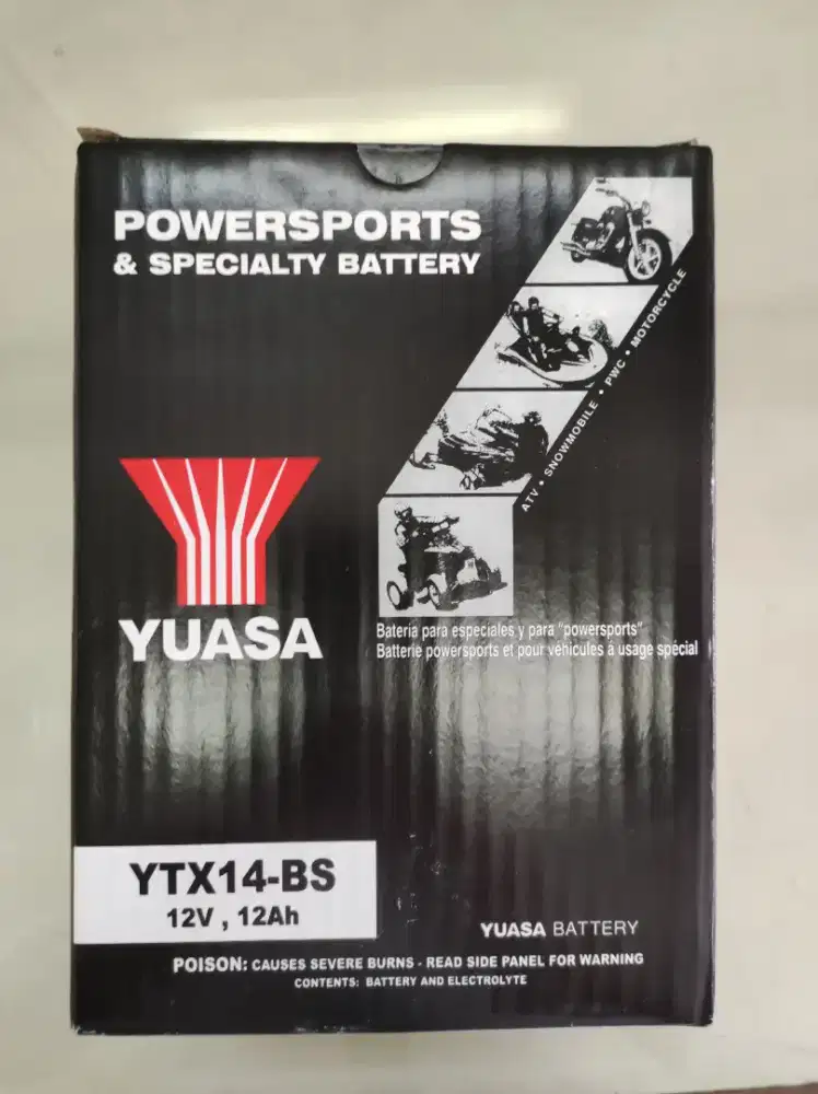 PROMO!!! AKI KERING YUASA MF YTX14-BS MOGE HARLEY 100% ORIGINAL