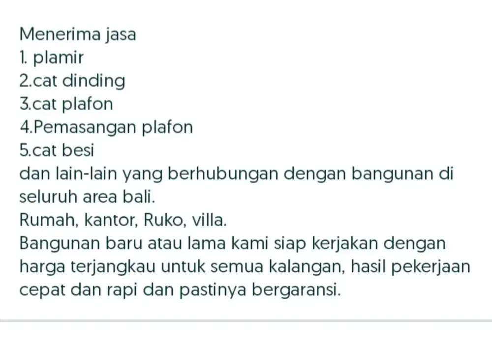 Tukang cat dinding dan lain-lain