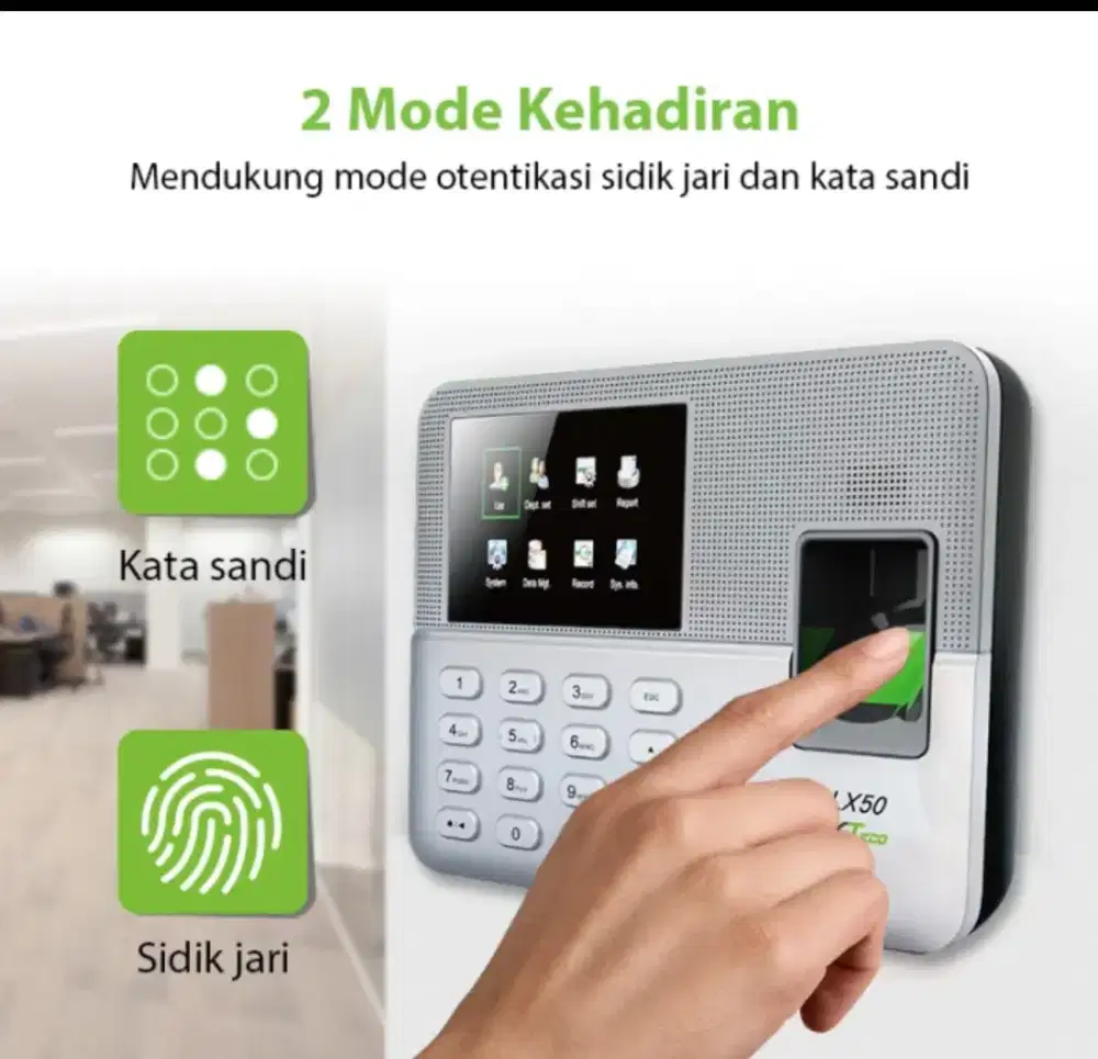 Fingerprint mesin absensi sidik jari laporan excel