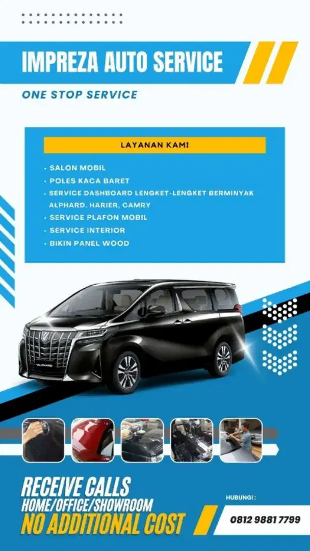 Salon mobil exclusive terbaik Bersih, Rapi, kilau maksimal bergaransi