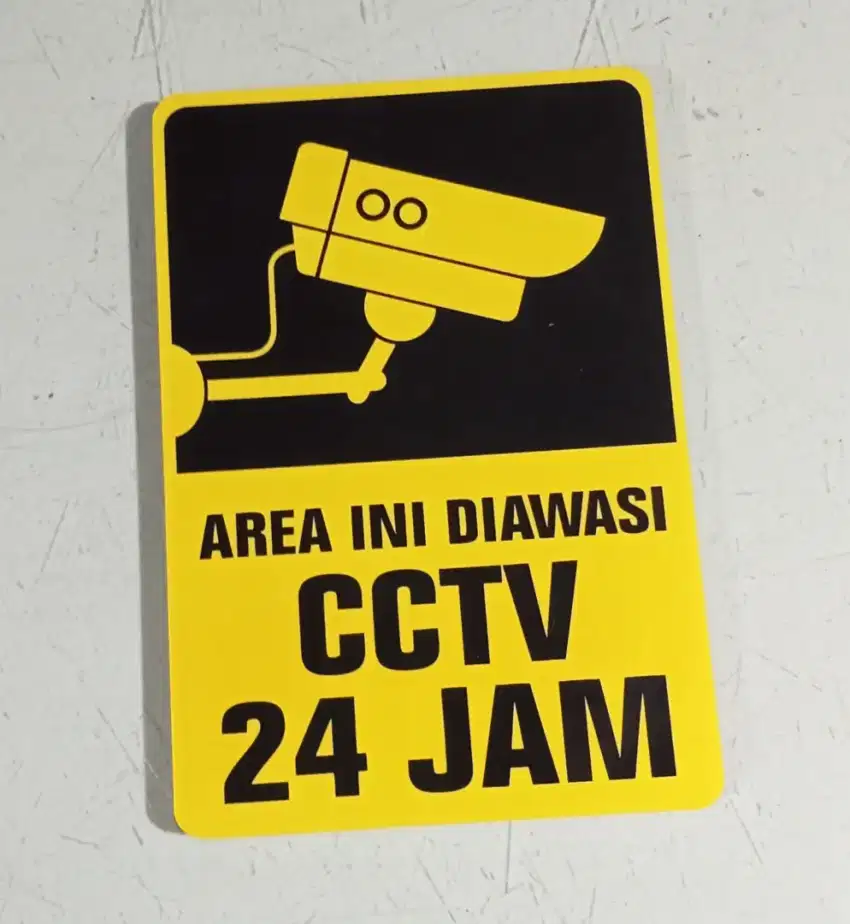 Cctv rambu petunjuk tanda akrilik signage