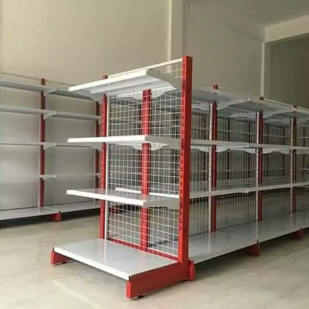 Perlengkapan rak gondola minimarket dan supermarket