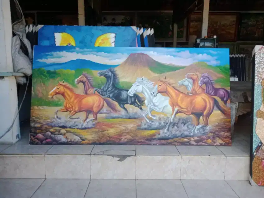 Lukisan canvas cat minyak