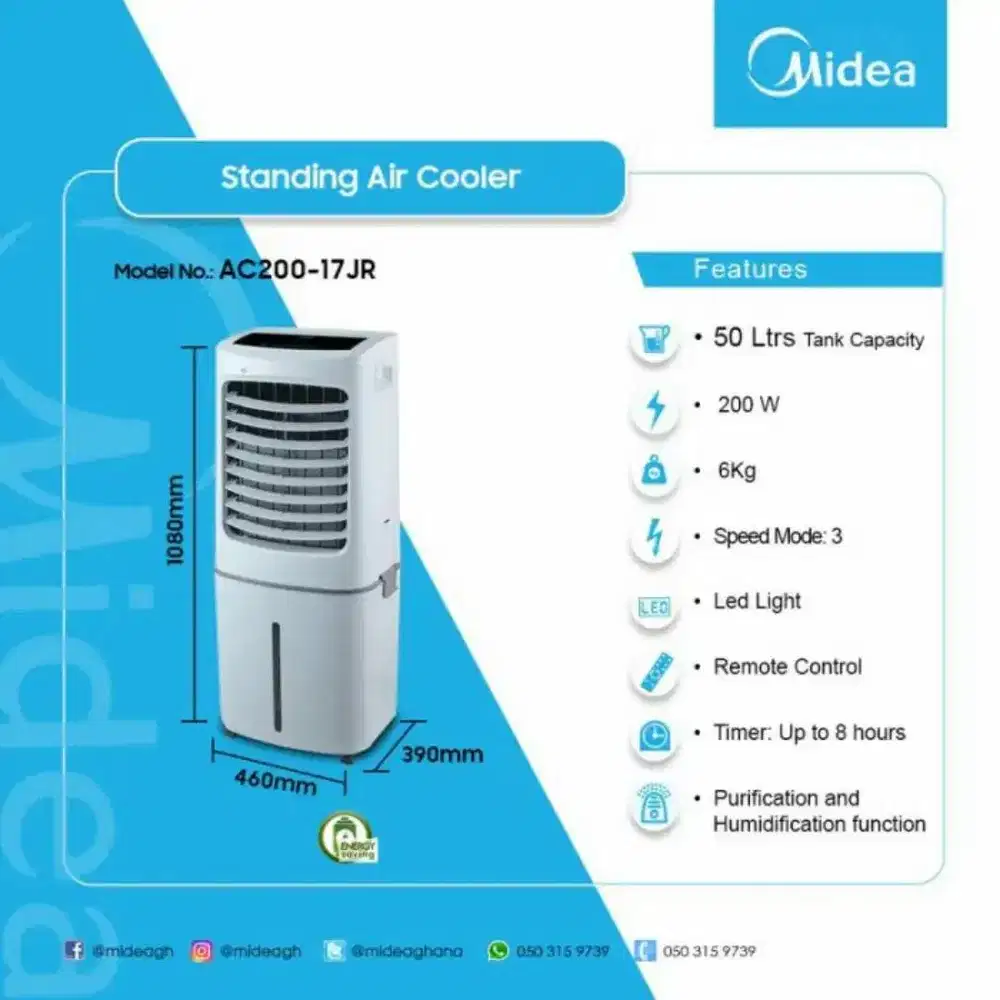 Air Cooler Midea Jumbo AC 200-17J