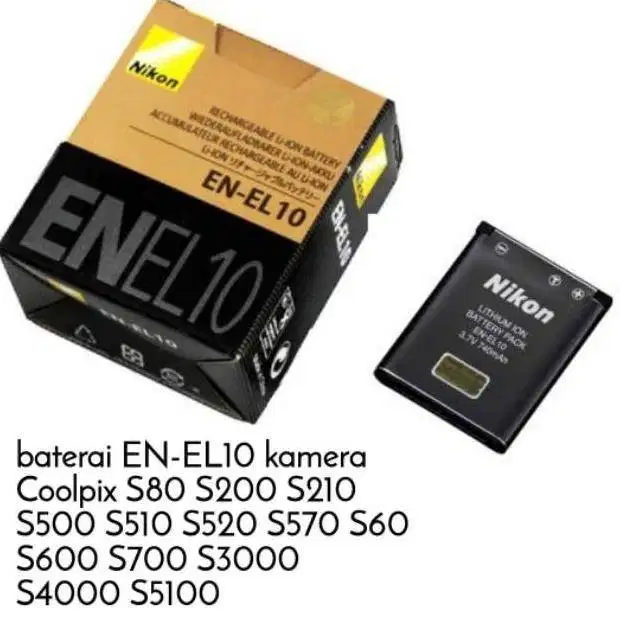 Baterai Kamera Nikon EN-EL10 CASIO NP-80 NP-82 FUJIFILM NP-45 NP-45A
