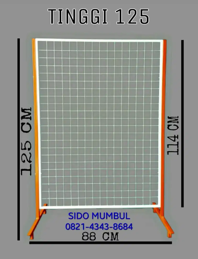 Rak Display Etalase Aksesoris Besi Ram