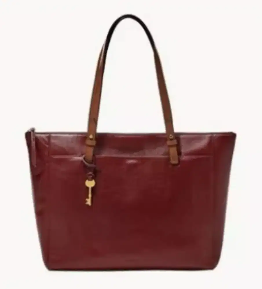 Tas Fossil Rachel TZ Tote Red Velvet Fashion Wanita 903777632