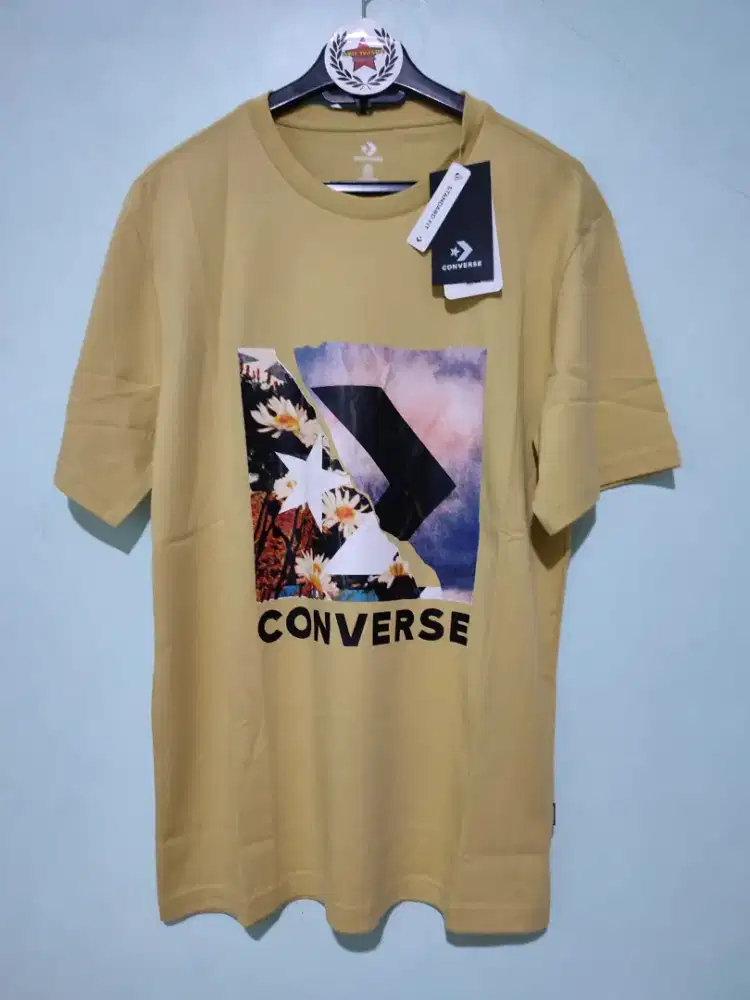 SALE Kaos Converse Chevron Wellnes Tee Mustard Original