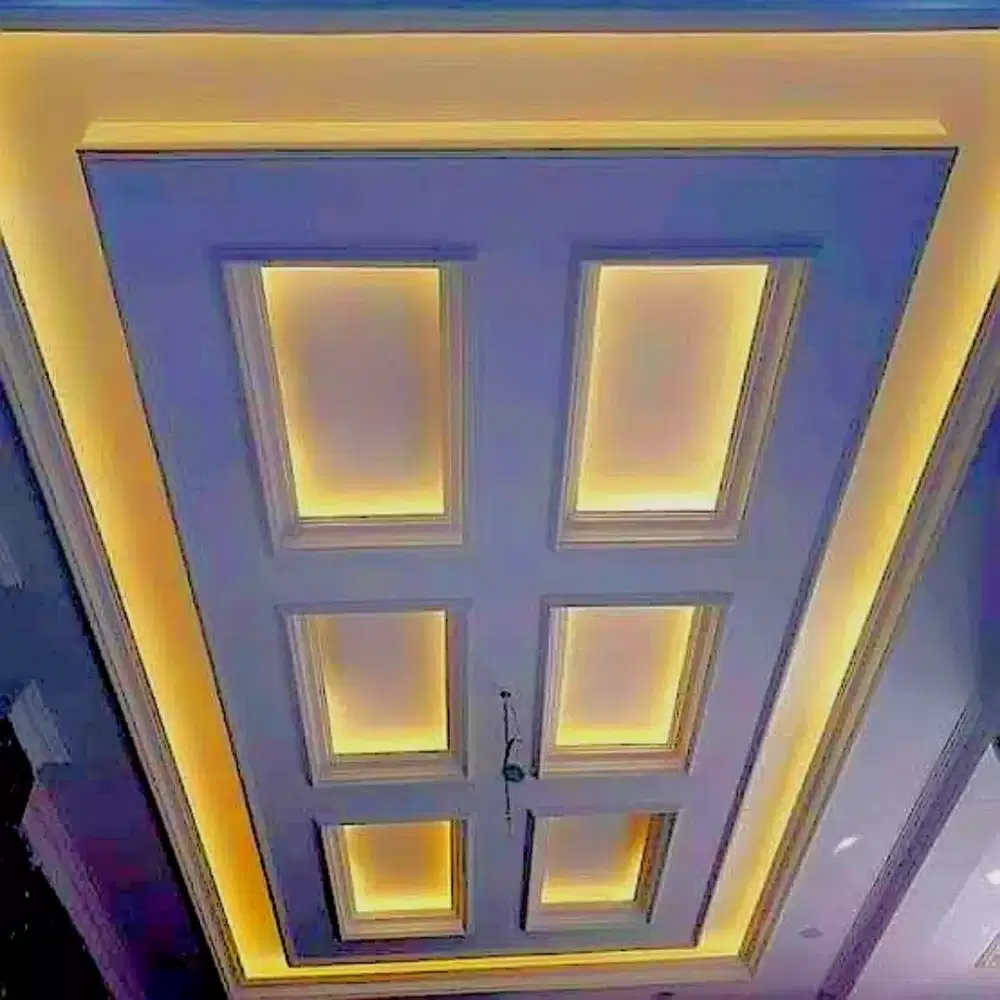 Plafon dan lis gipsum minimalis