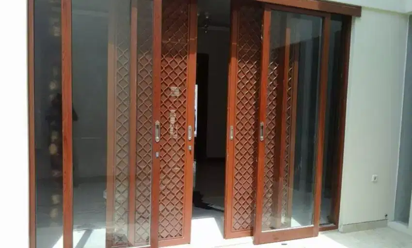 Serat Kayu Kusen Aluminium Warna Kusen Almini