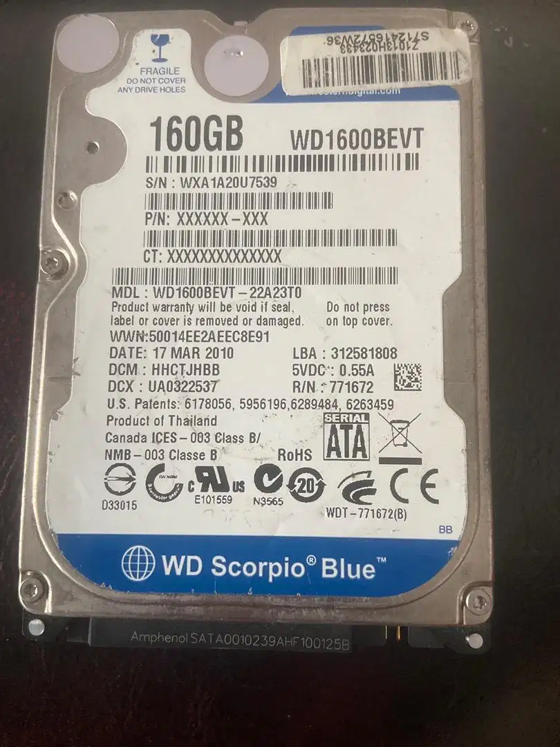 HARD DISK 160 GB