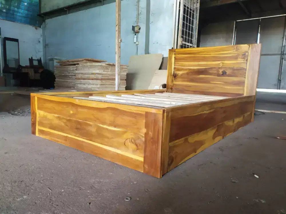 Tempat tidur jati 90x200 murah
