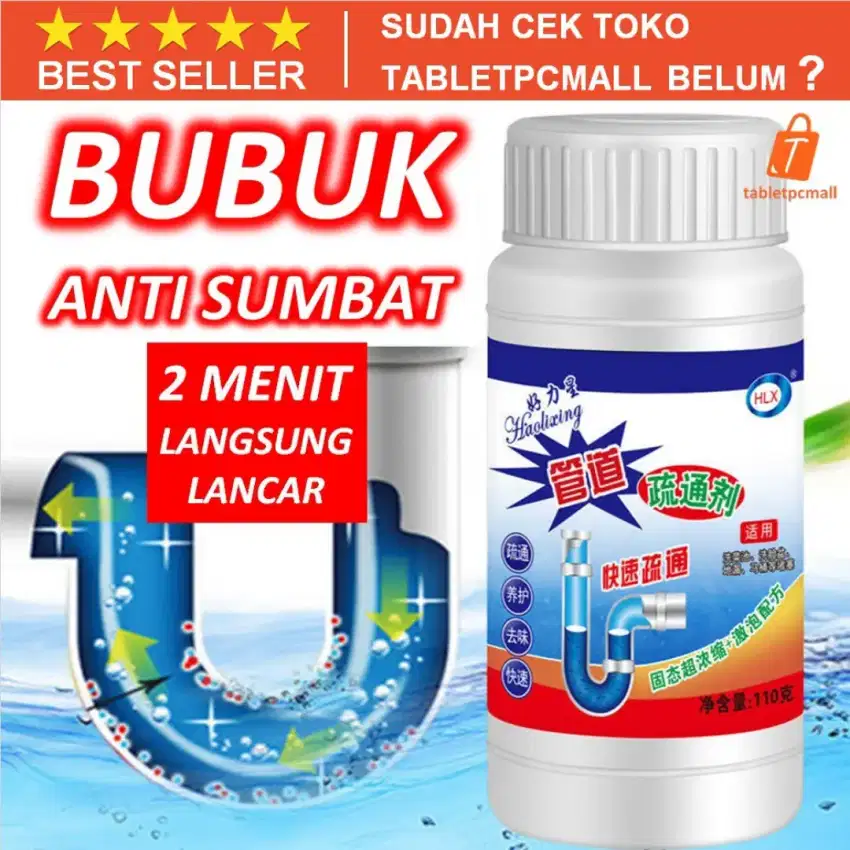 Bubuk Anti Sumbat Melancarkan Saluran Air Pipa Tersumbat / Mampet/WC