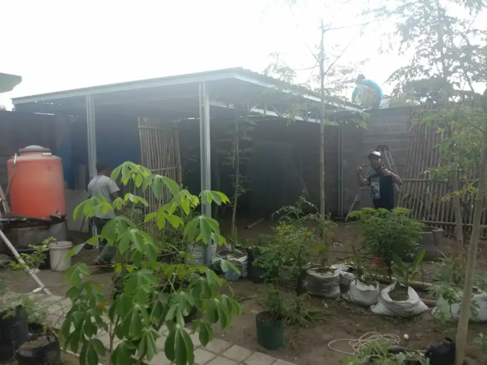 Jasa pasang kanopi baja ringan berkualitas hanya di Ok Truss