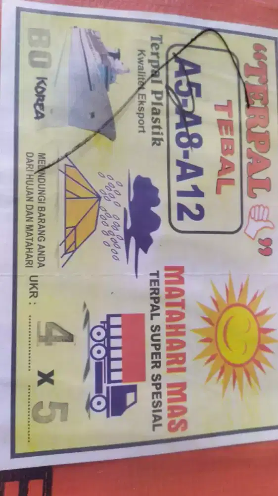 TERPAL KOREA UKURAN 4X5 KUALITAS SUPER
