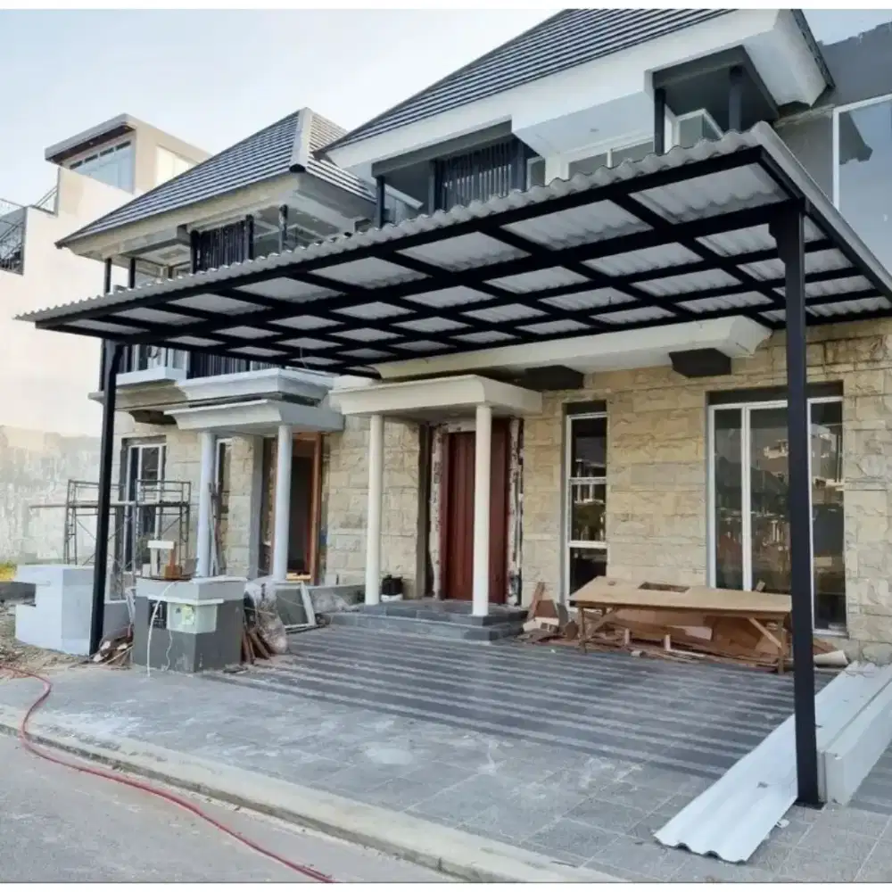 Pemasangan kanopi minimalis