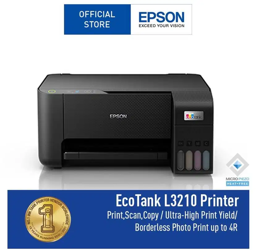 Printer Epson L3210 (All in One Print, scan, copy) Ink Tank.