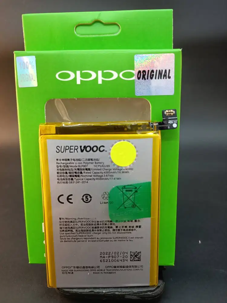 Baterai Oppo Reno 7 BLP 907 Baterai Oppo Reno 8 4G Baterai OPPO A96 4G
