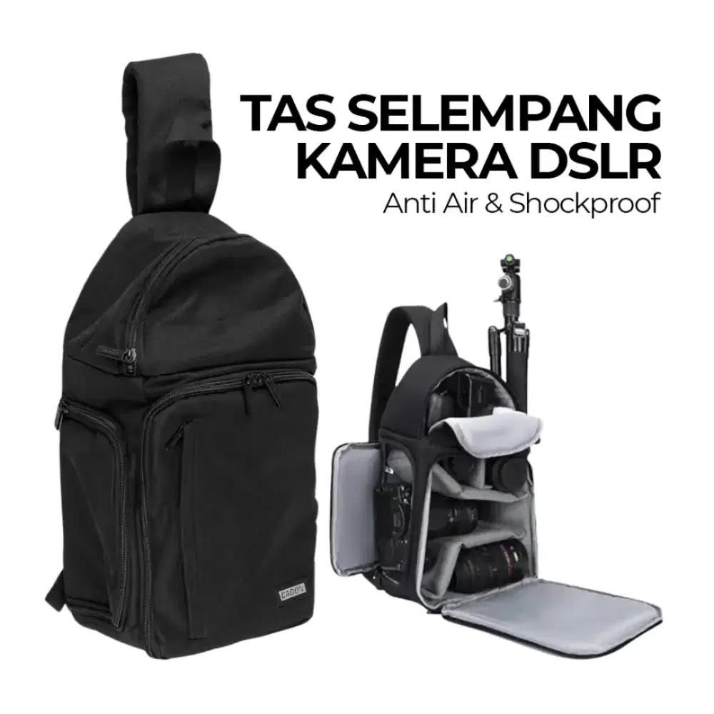 caden tas selempang kamera dslr anti air shockproof