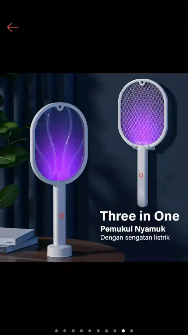 Raket Nyamuk Listrik 2in1 Pembunuh Nyamuk Elektrik Lampu UV Usb