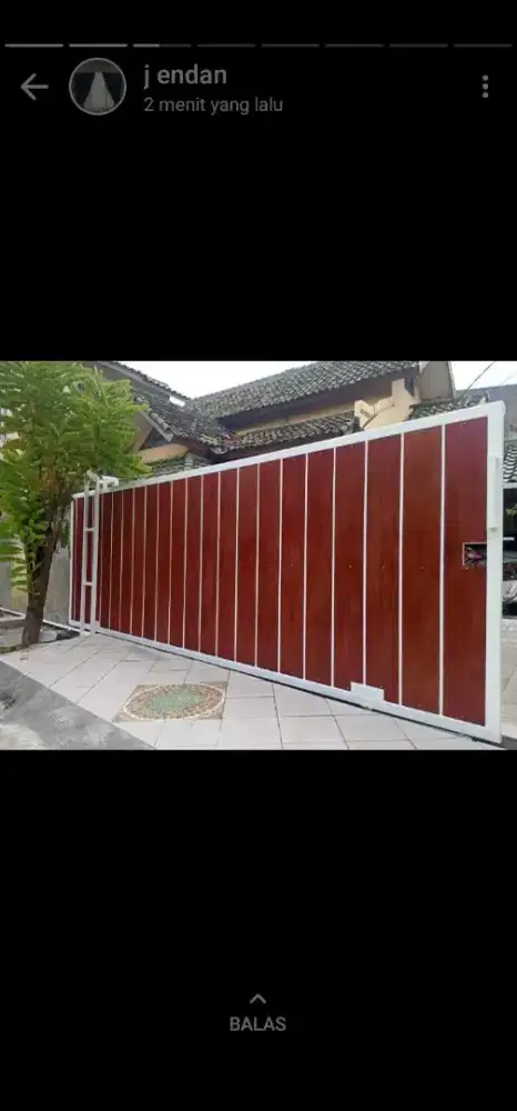 Jual pager grs  motip kayu