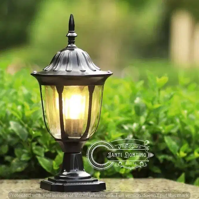 Lampu hias stand berdiri lampu pagar pilar klasik