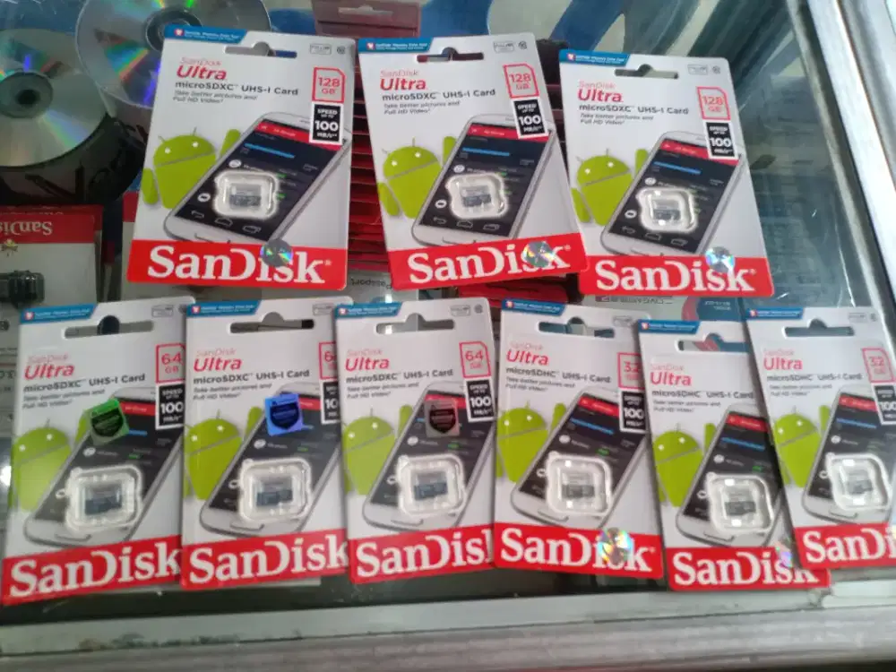 Jual Cepat Micro Sd Baru Sandisk Original Kelas 10 /100mbps/140mbps