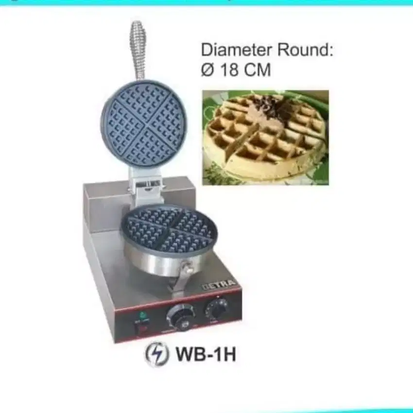 Mesin waffle baker ala Belgia WB-1H