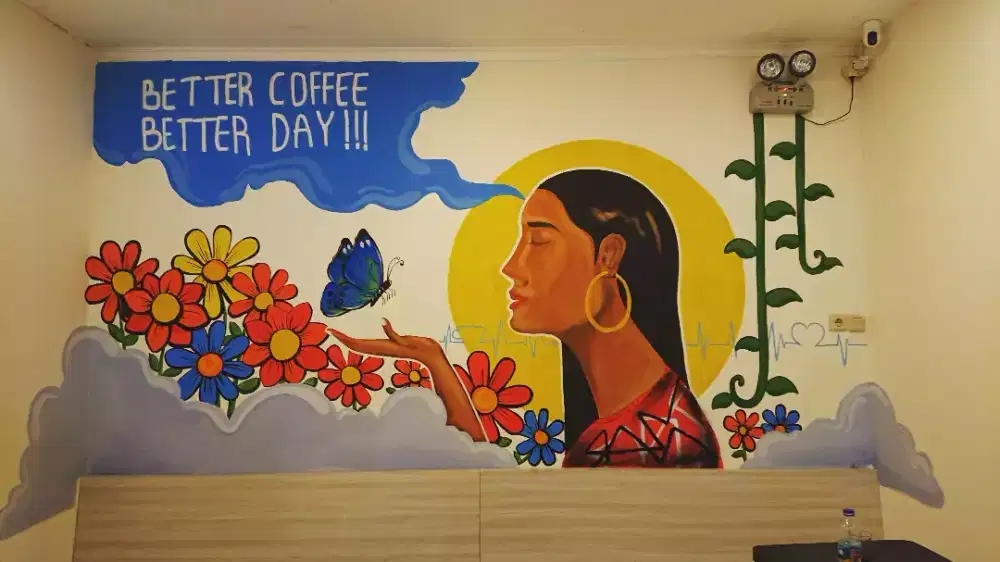 Jasa mural lukis dinding interior dan exterior. Spraypaint dan kuas