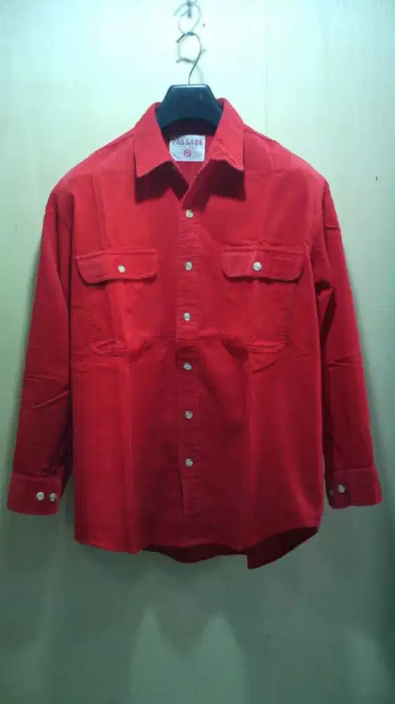 KEMEJA CORDUROY RED IMPORT