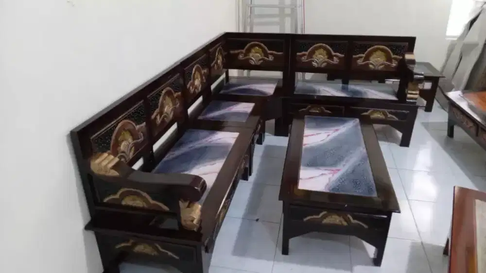 PROMO Kursi Sudut Kayu Akasia