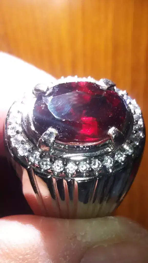 Jual Batu Cincin Red Pigeon Orangy Garnet Cutting Good Condition