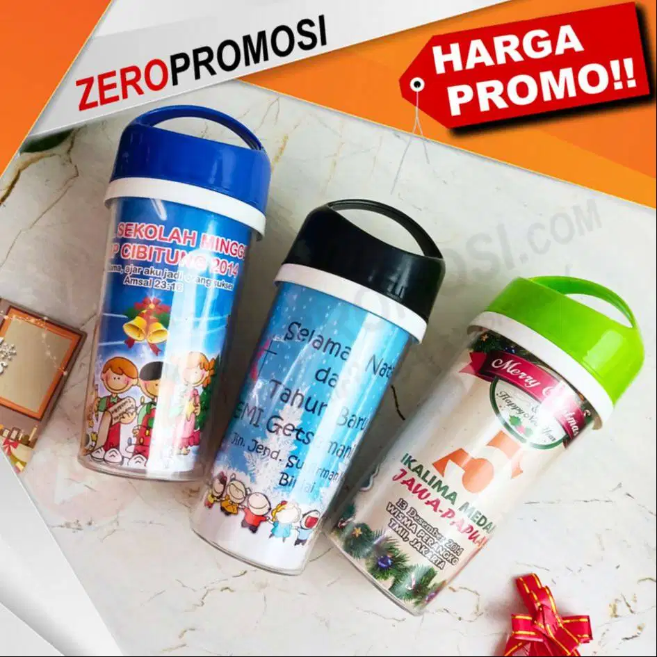 Hadiah Natal Tumbler T88 Christmas Botol Minum Insert Paper T88