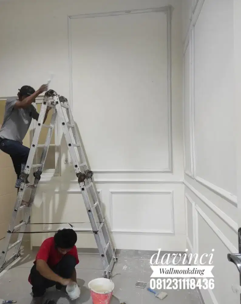 Wallmoulding dan kaca bevel, wallpanel