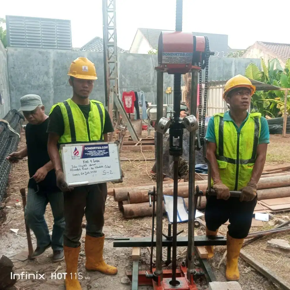 Jasa Sondir Tes / CPT Syarat IMB, Profil Tanah Bandung