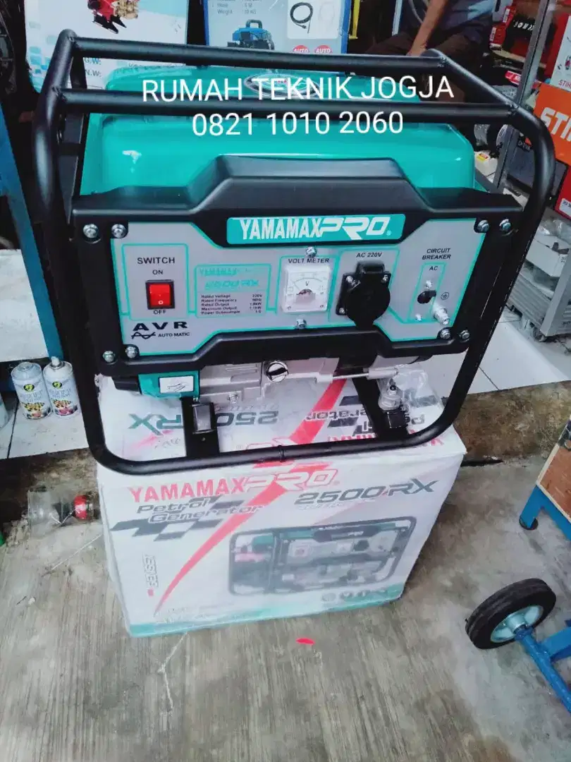 (RUMAH TEKNIK JOGJA)mesin genset yamamax 1000 watt,sdh ada AVR nya