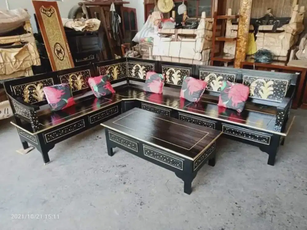 Furniture kursi tamu minimalis kayu jati