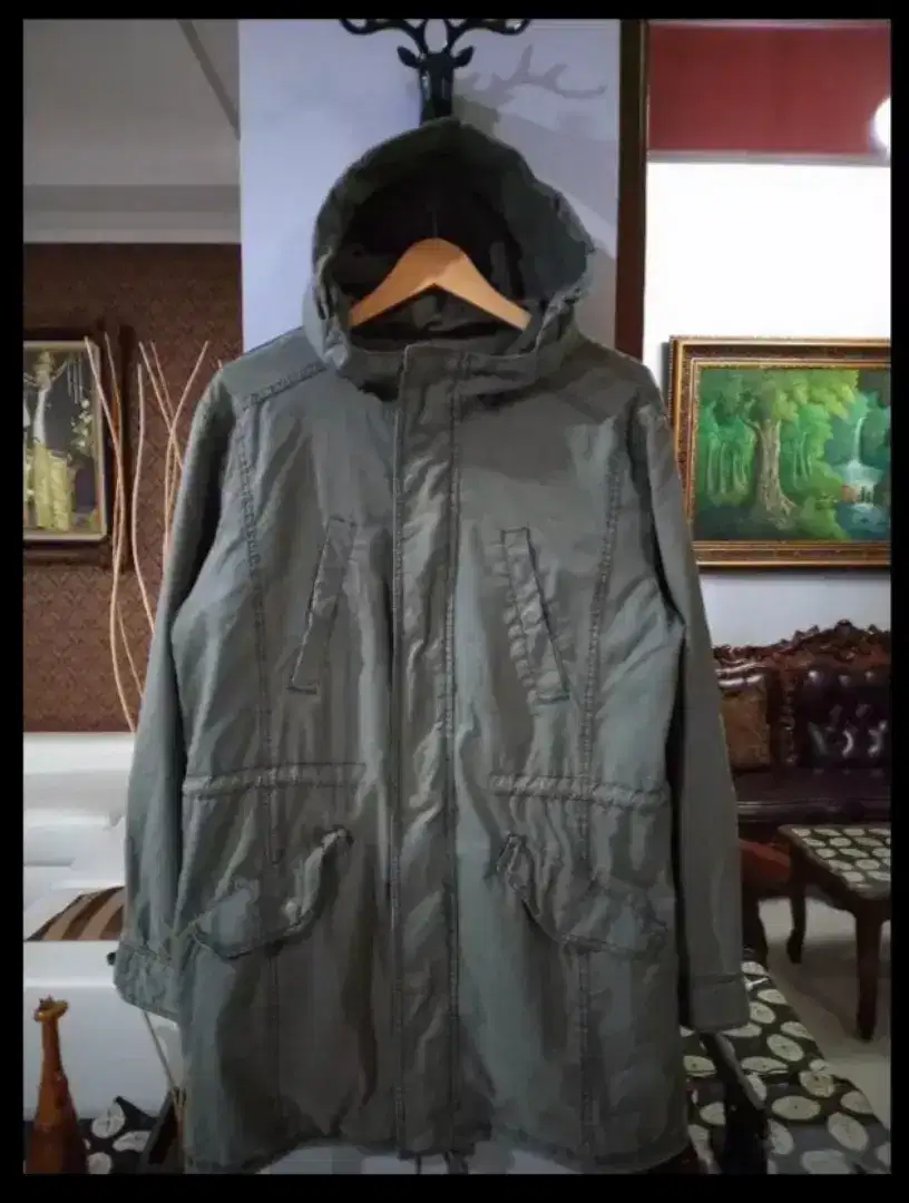 Jaket parka fishtail army