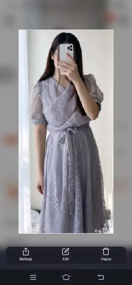 Dress pesta bahan broklat BARU .BELI RP 499.000 SAYA LEPAS RP 180.000