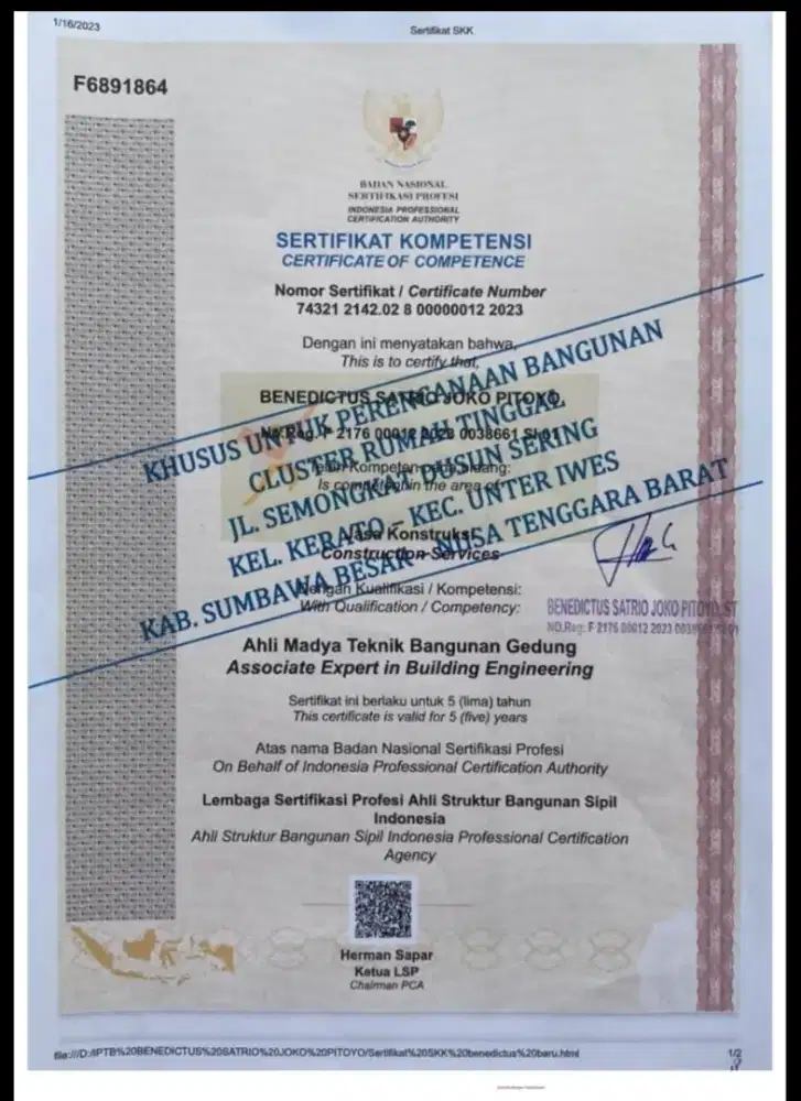 Jasa IPTB/SKA JAKARTA dan Sekitarnya