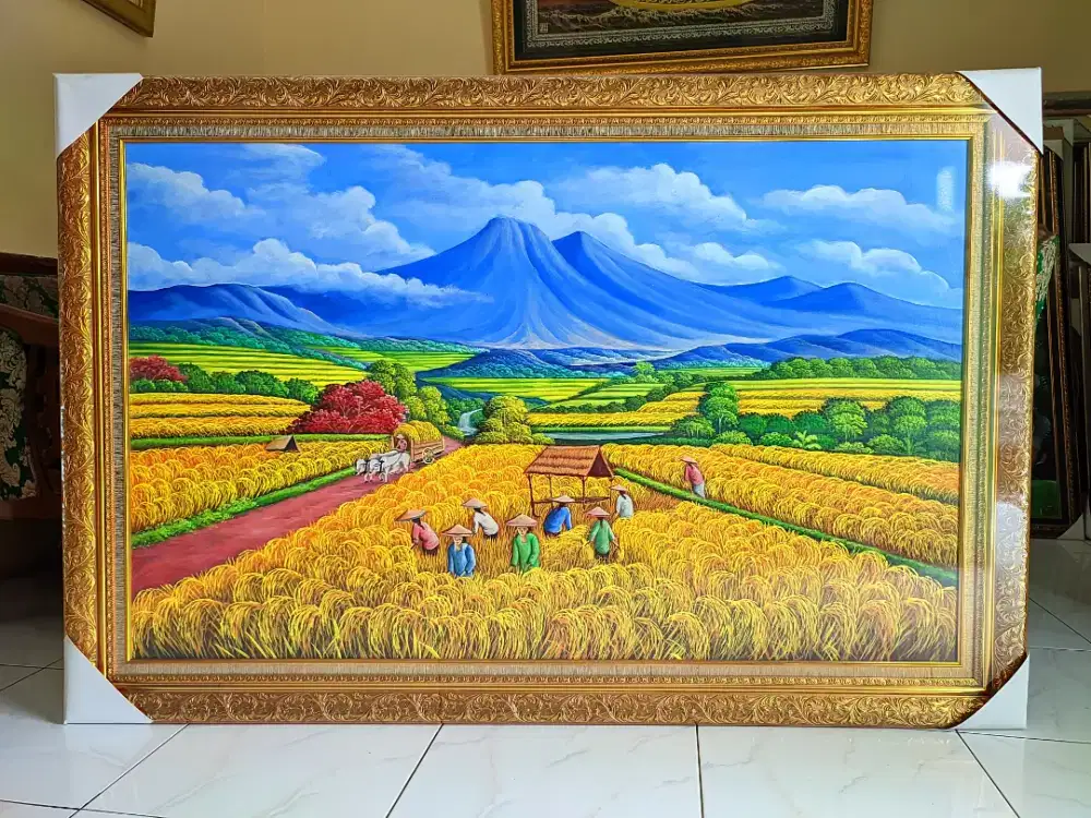 Lukisan panen raya ukuran besar