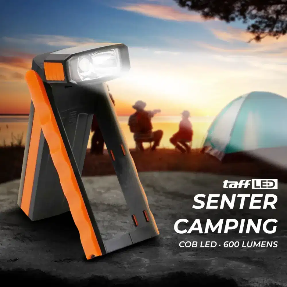 taffled senter led camping magnetic cob 600lumens