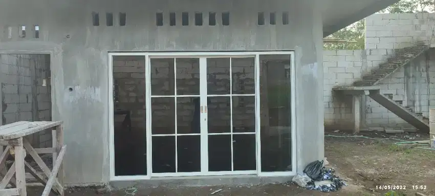 Aluminium kusen pintu jendela kaca